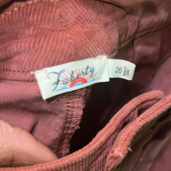 Faherty corduroy, rust, color pants size 26 wide leg - Picture 6 of 9